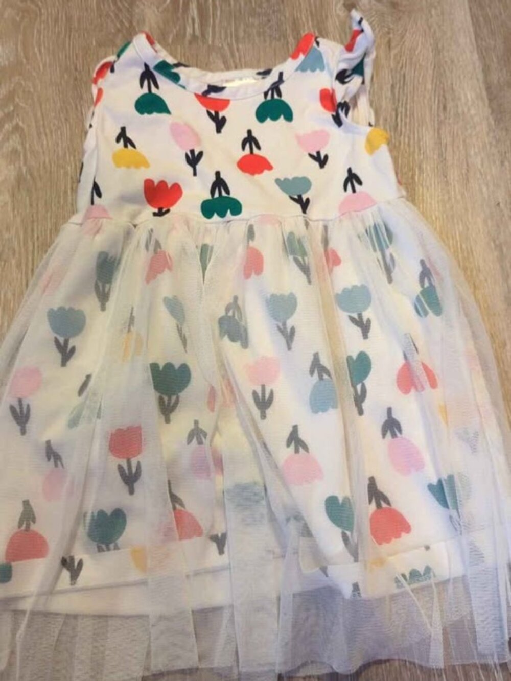 Hanna Andersson floral tulle baby dress 18-24 mos